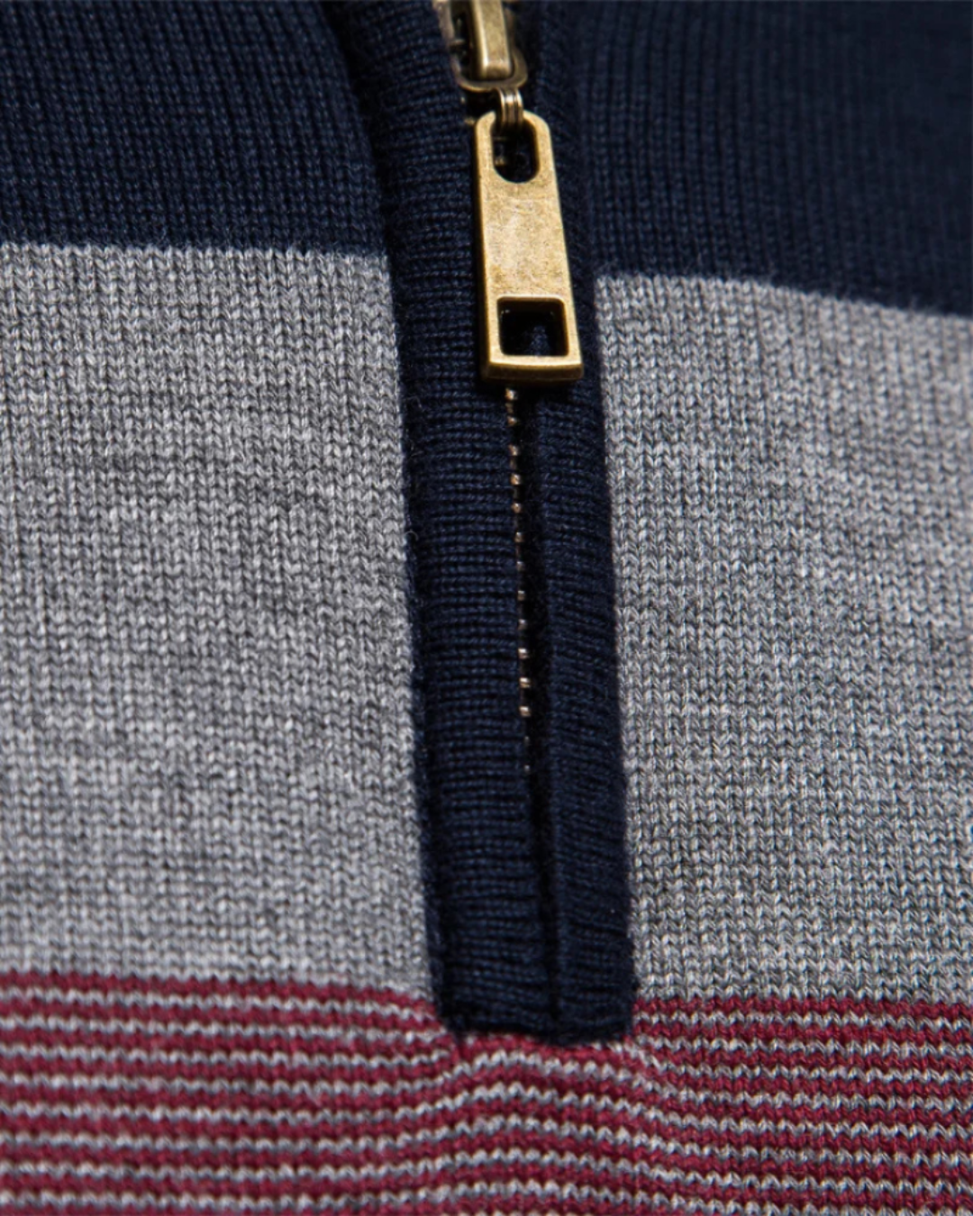 Ruben | Men's Patchwork Knit Mock Neck Pullover