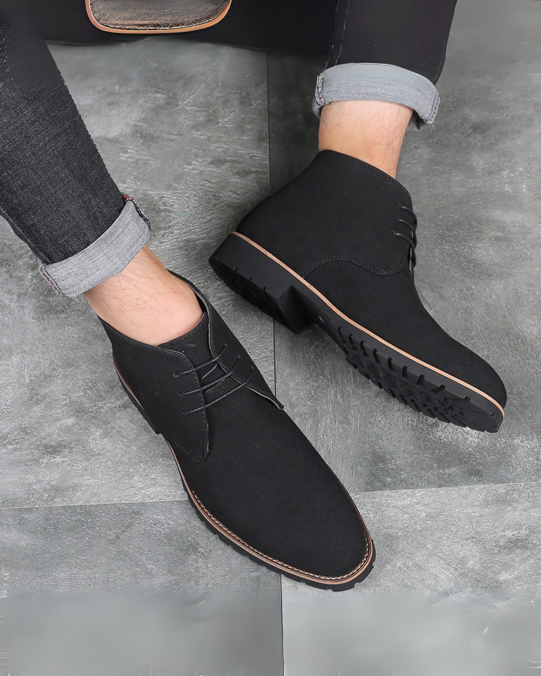 Ignacio | Men's Chukka Winter Boots Mid Ankle Minimalist Lace-Up