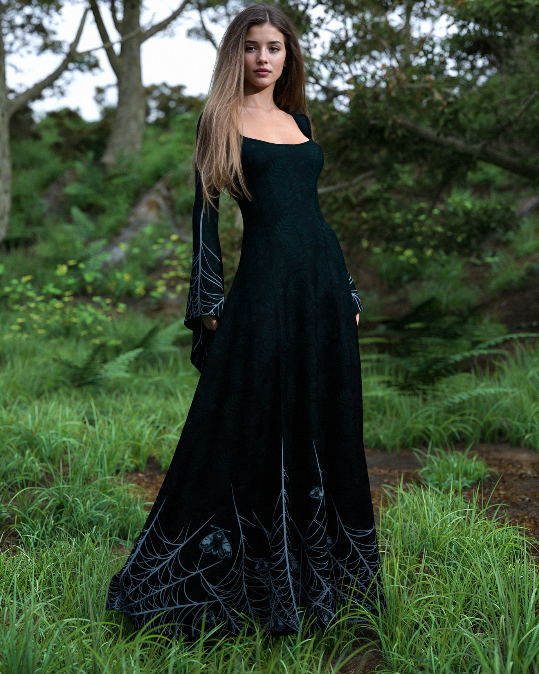 Fabiola | Women's Halloween Forest Witcher Long Dress
