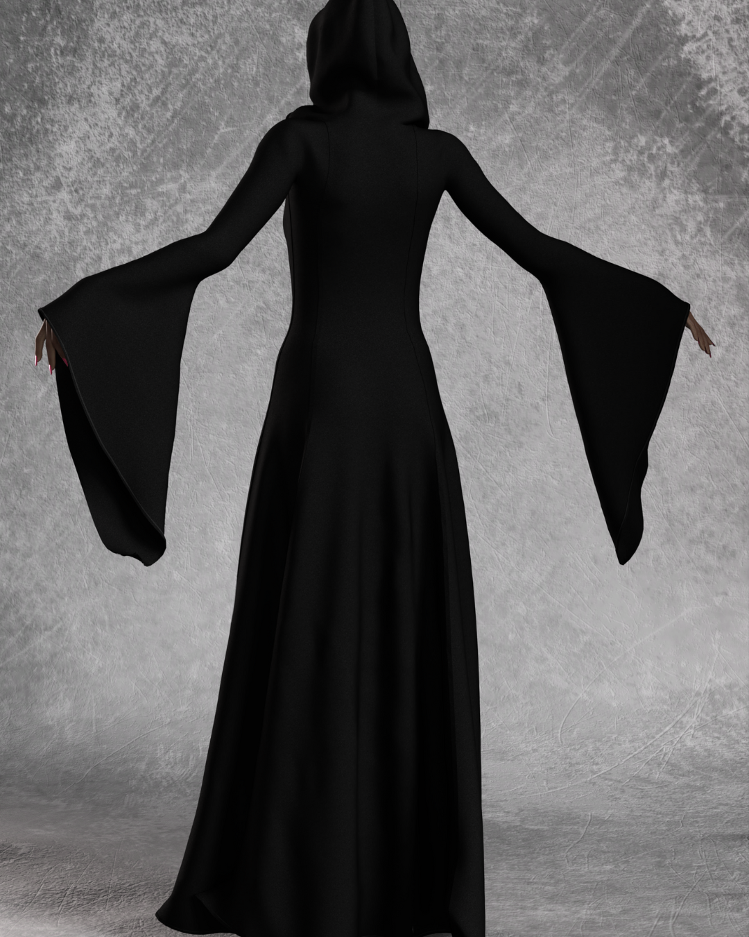 Isadhora | Women's Just Black Witcher Halloween Long Dress
