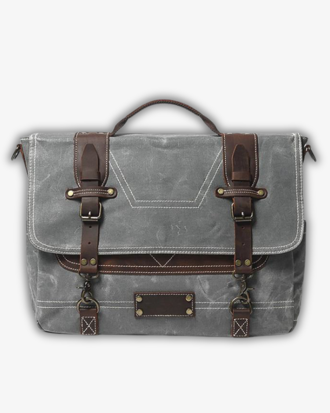 Vintage Canvas Laptop Messenger Bag – Waterproof, 15.7" Work Satchel