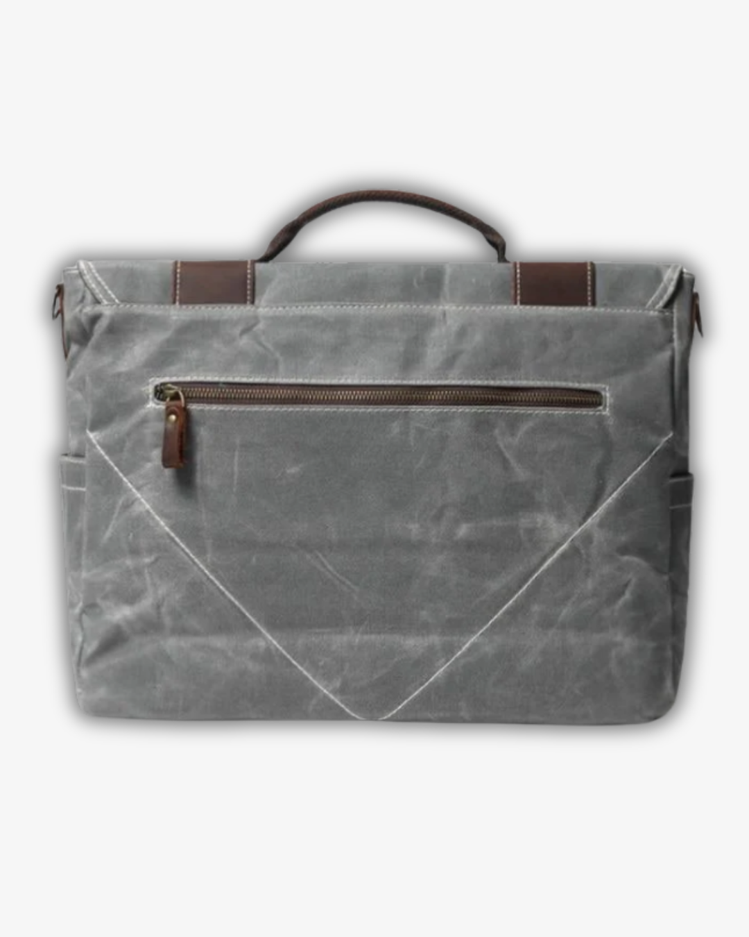 Vintage Canvas Laptop Messenger Bag – Waterproof, 15.7" Work Satchel