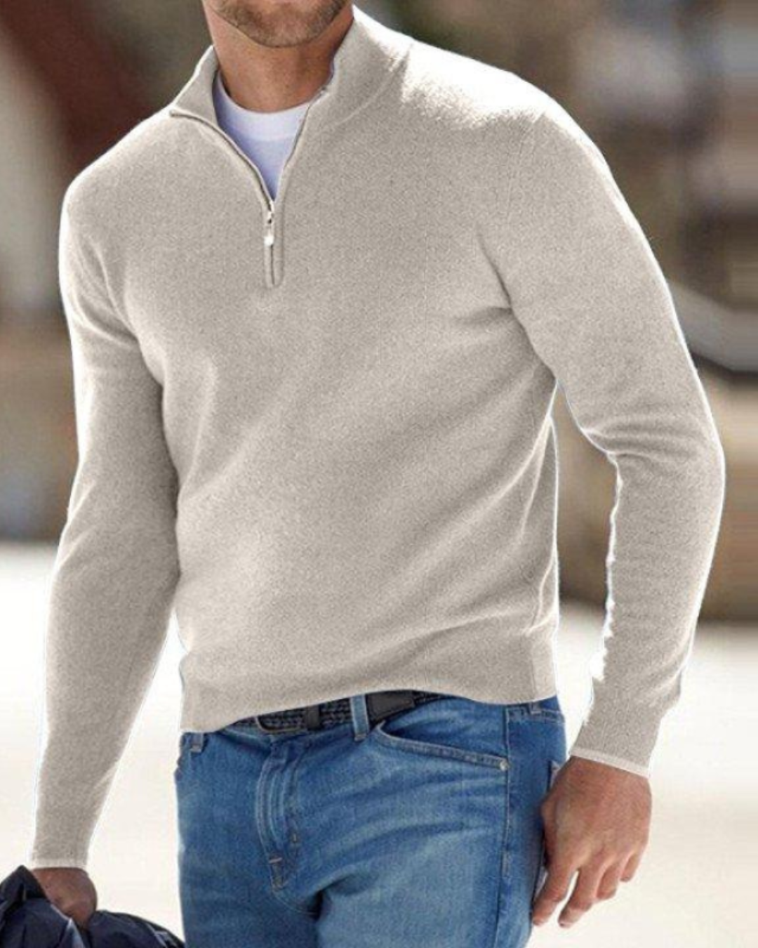 Arvin | Men's Half-Zip Wool Knit Sweater