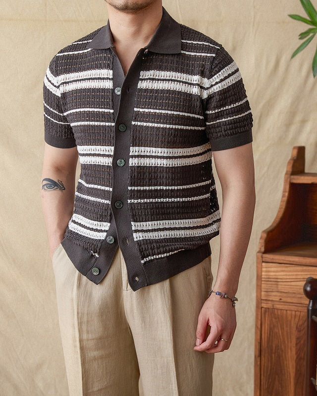 Savile Striped Cardigan – Timeless Sophistication & Ultimate Comfort