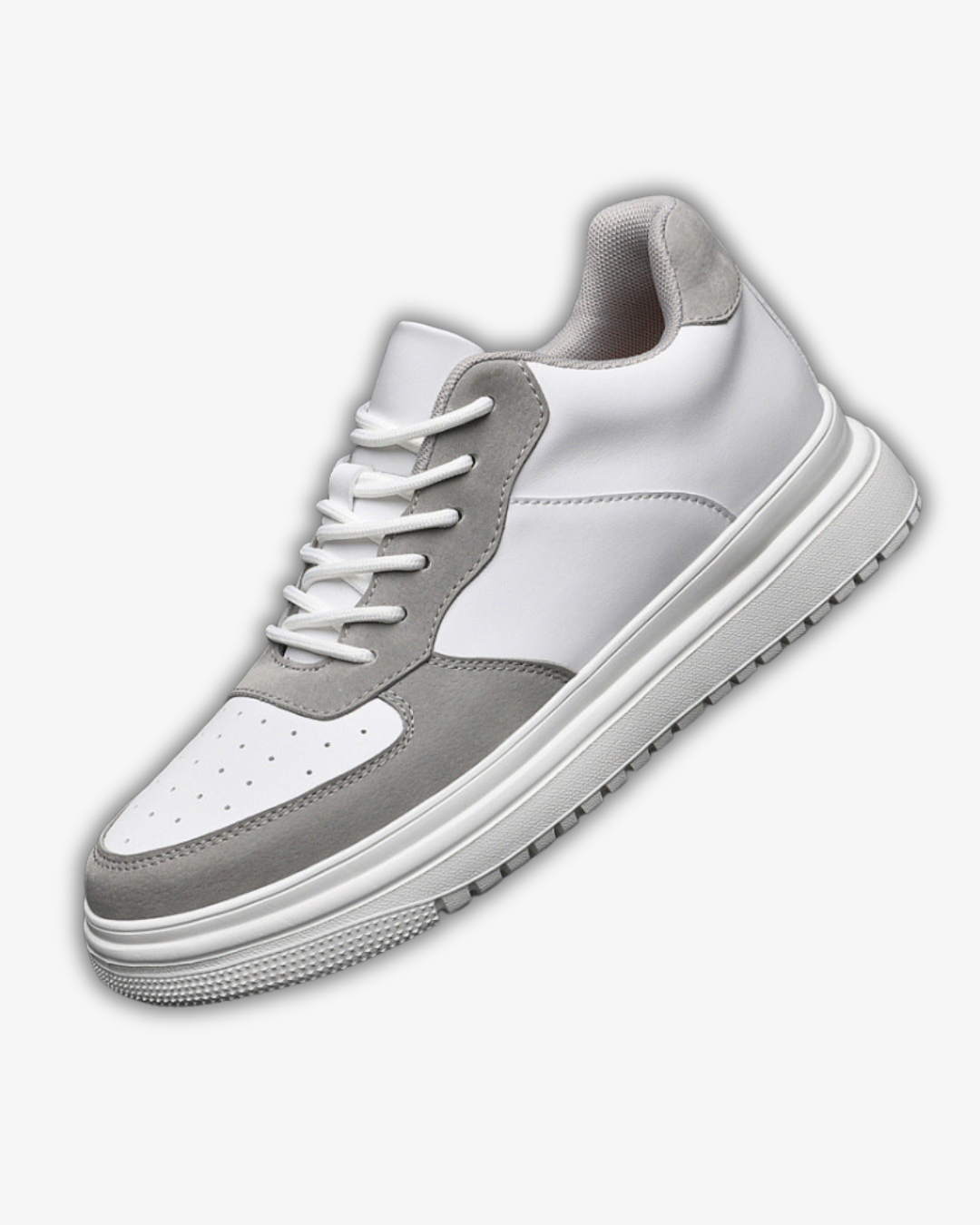 Prince Charming Grey Street Sneakers | +6-8cm Height Boost & Ultimate Comfort