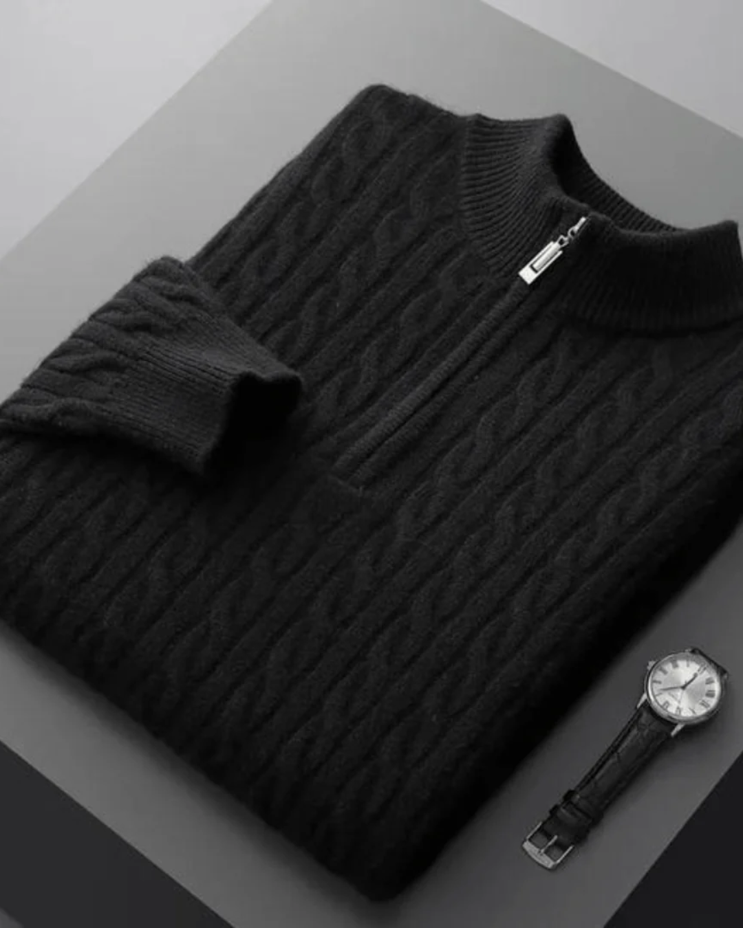 Donato | Men's Wool Zip Neck Jumper