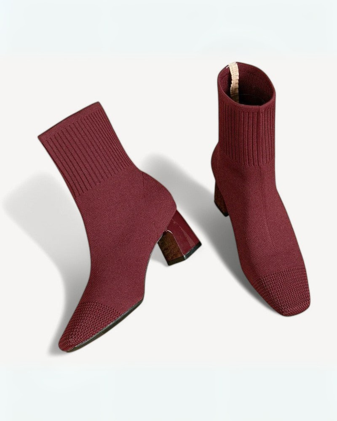 Ingrid | Women's Knit Square-Toe Winter Boots Stretch Sock Fit