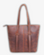 Aurora Coffee Leather Tote | Timeless Retro Elegance