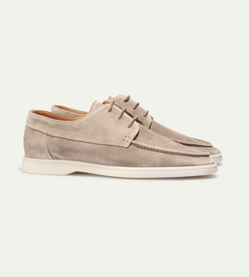 Men’s Suede Loafers - Lace-Up Moccasin Design - Soft & Flexible Sole - Smart Casual Wear