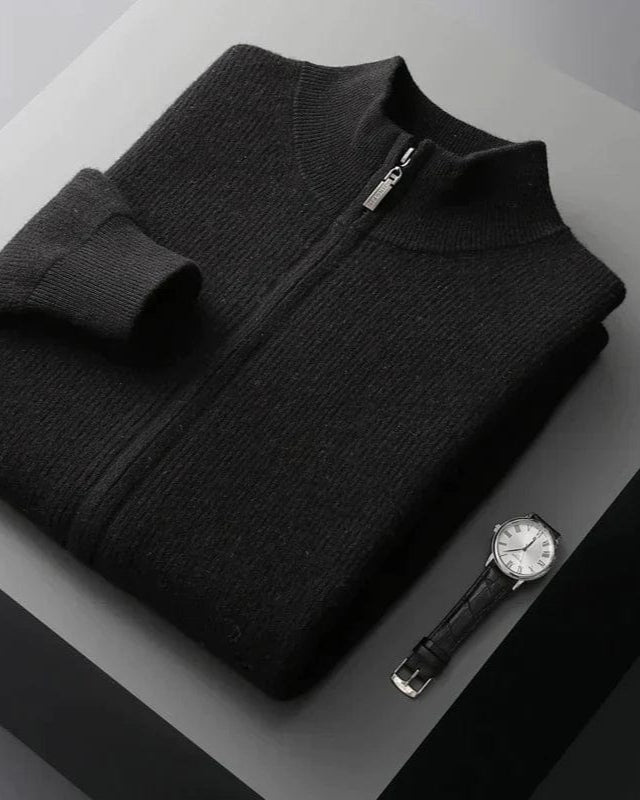 Kensington Cashmere Zip Jacket – Effortless Power, Timeless Refinement