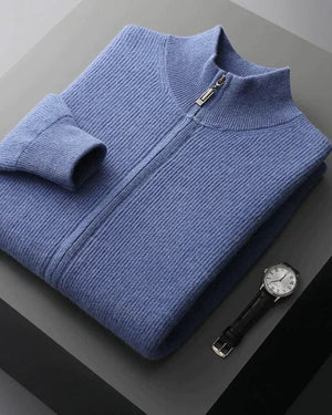 Kensington Cashmere Zip Jacket – Effortless Power, Timeless Refinement