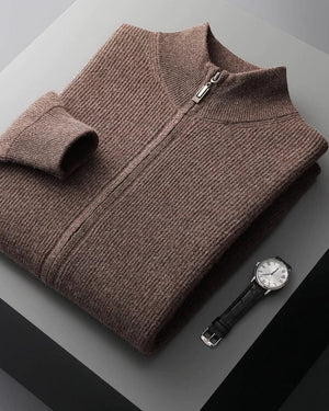Kensington Cashmere Zip Jacket – Effortless Power, Timeless Refinement