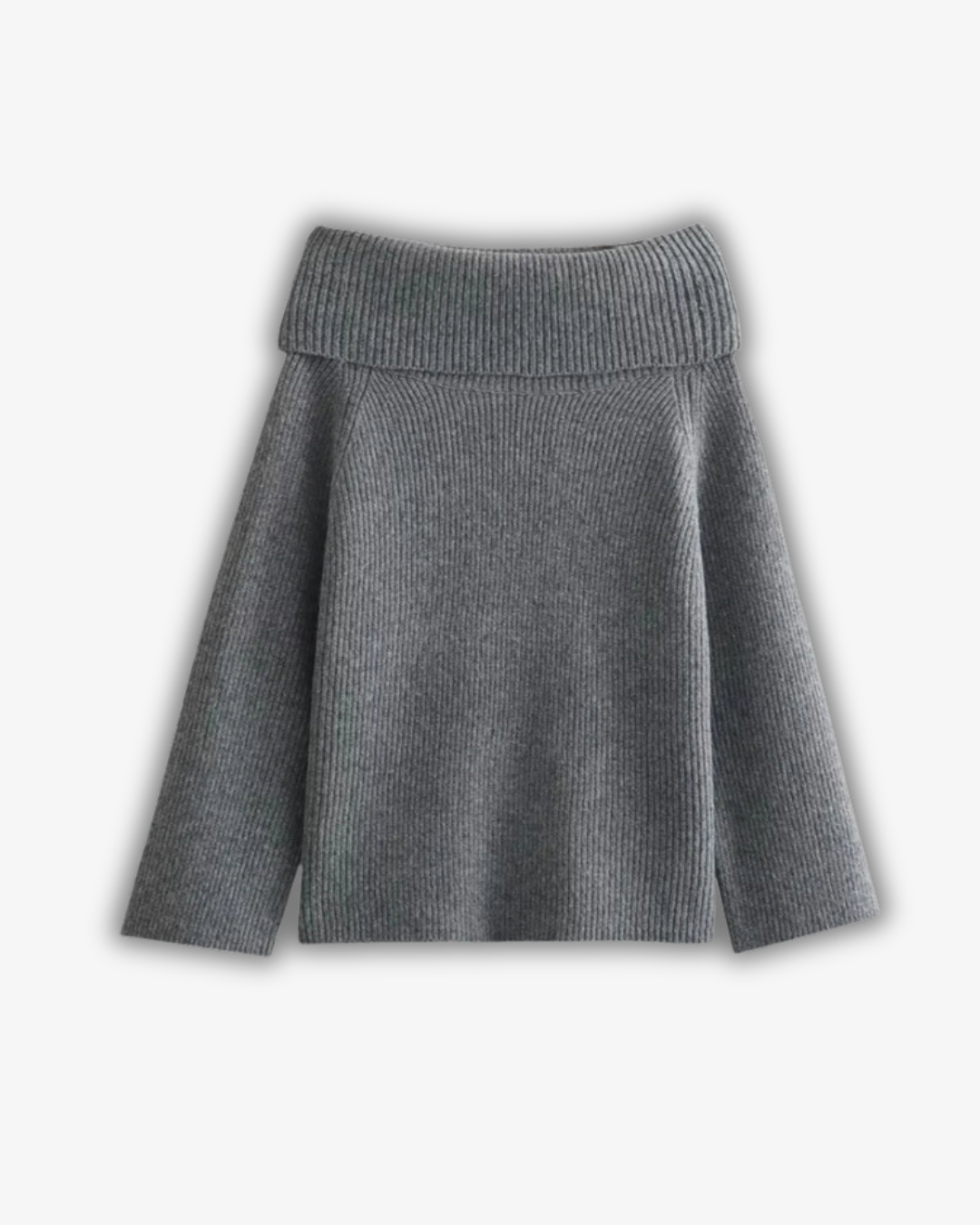 Luxe Off-Shoulder Ribbed Sweater – Effortless Elegance with a Modern Twist