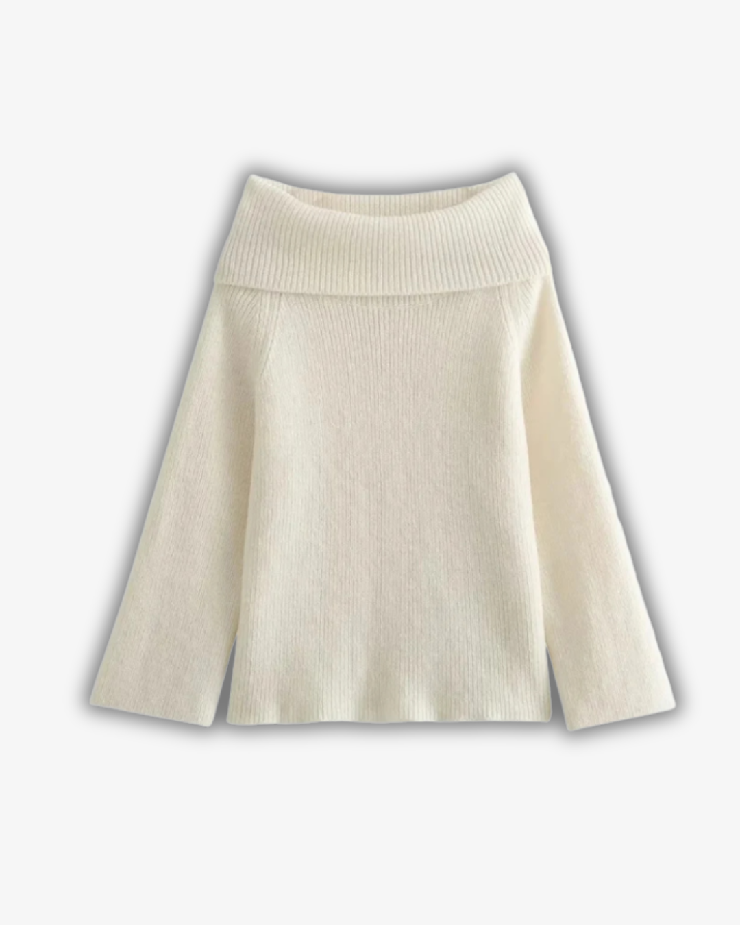 Luxe Off-Shoulder Ribbed Sweater – Effortless Elegance with a Modern Twist
