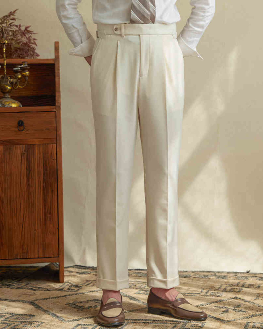 Terence | Men's Italian Style Gurkha Trousers
