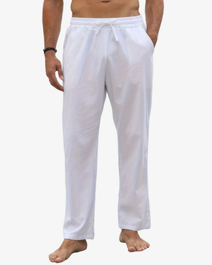Men’s Linen Trousers – Lightweight Summer Yoga & Beachwear