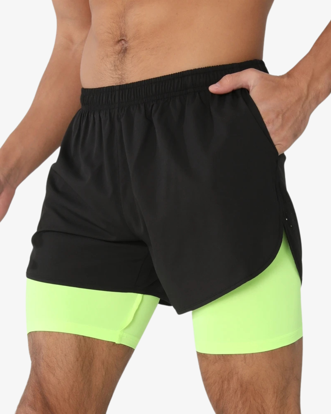 Men’s 2-in-1 Quick Dry Gym Shorts - Zipped Pockets