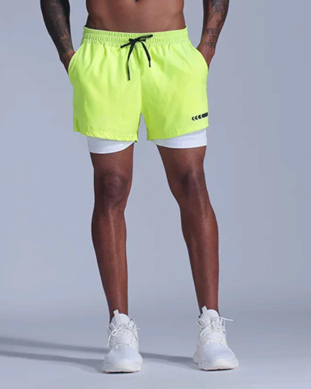 Men’s 2-in-1 Quick-Dry Gym Shorts with Compression Liner
