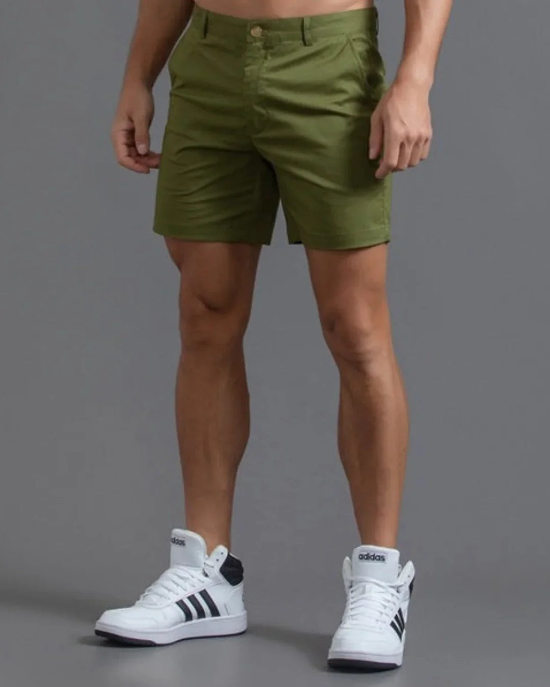 Men’s Khaki Chino Shorts – Durable Smart Fit Summer Essential