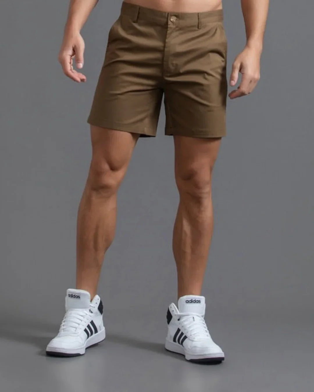 Men’s Khaki Chino Shorts – Durable Smart Fit Summer Essential