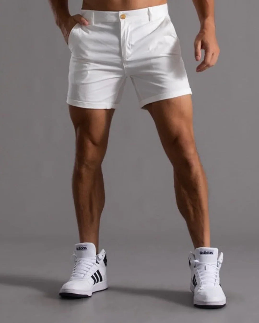 Men’s Khaki Chino Shorts – Durable Smart Fit Summer Essential