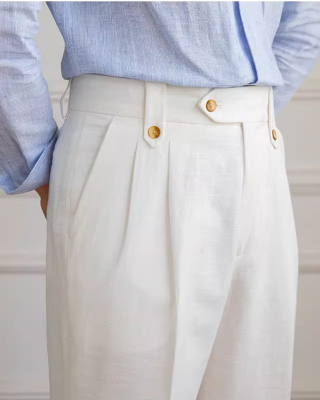 Men’s Lightweight Linen Trousers – Breathable Summer Pants