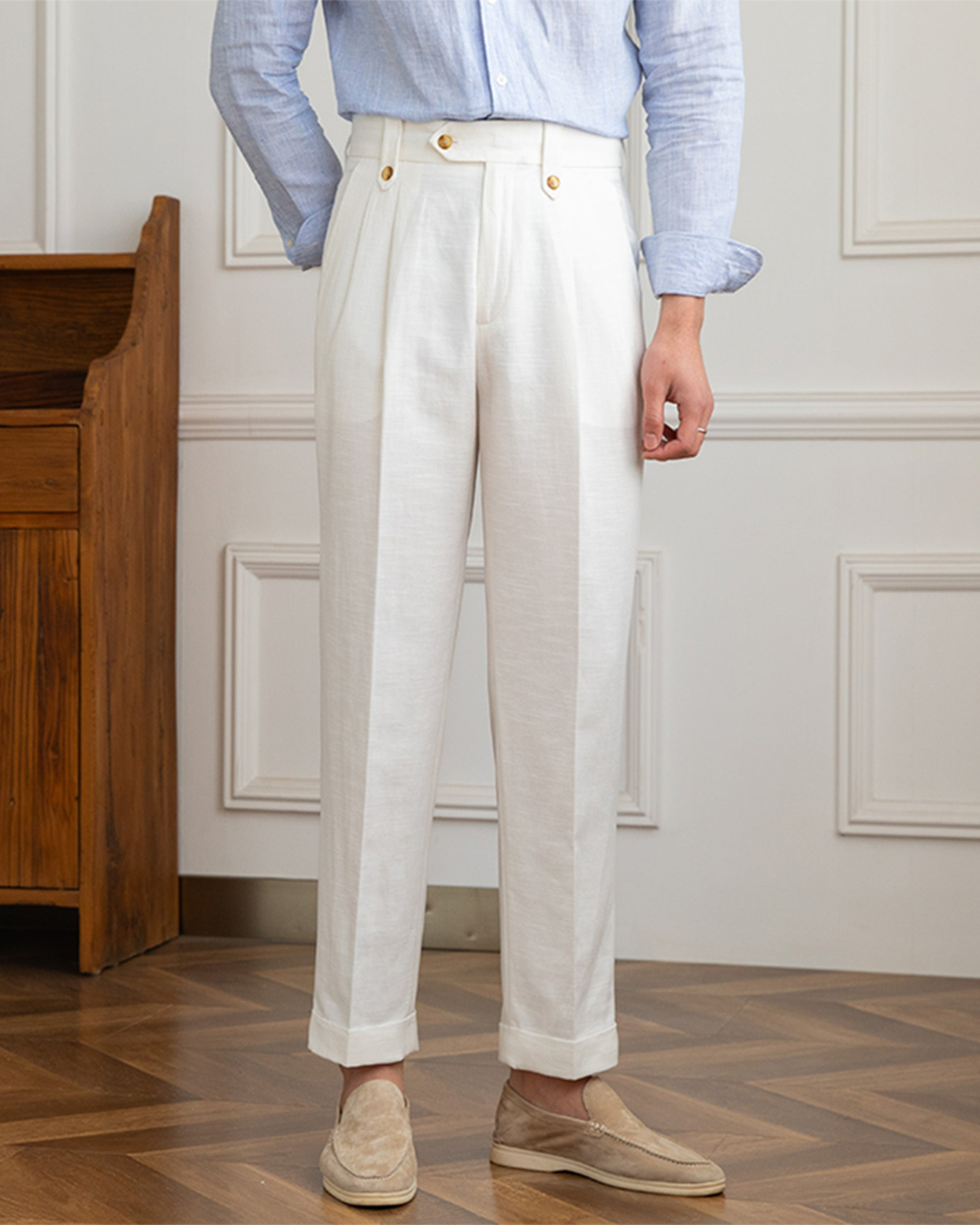 Men’s Lightweight Linen Trousers – Breathable Summer Pants