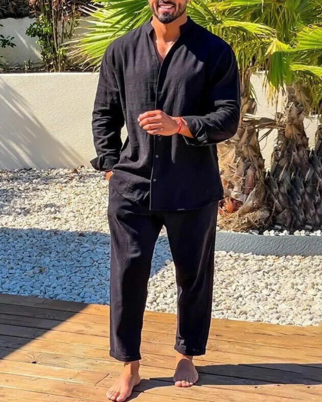 Men’s Linen Summer Co-Ord – 2-Piece Casual Outfit