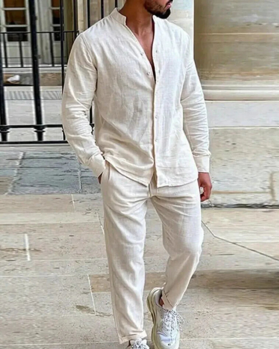 Men’s Linen Summer Co-Ord – 2-Piece Casual Outfit