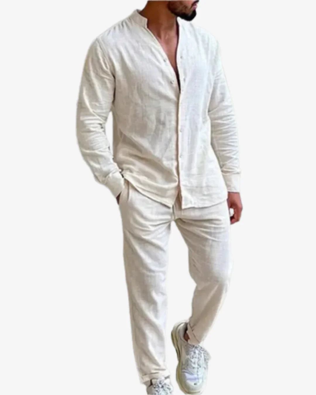 Men’s Linen Summer Co-Ord – 2-Piece Casual Outfit