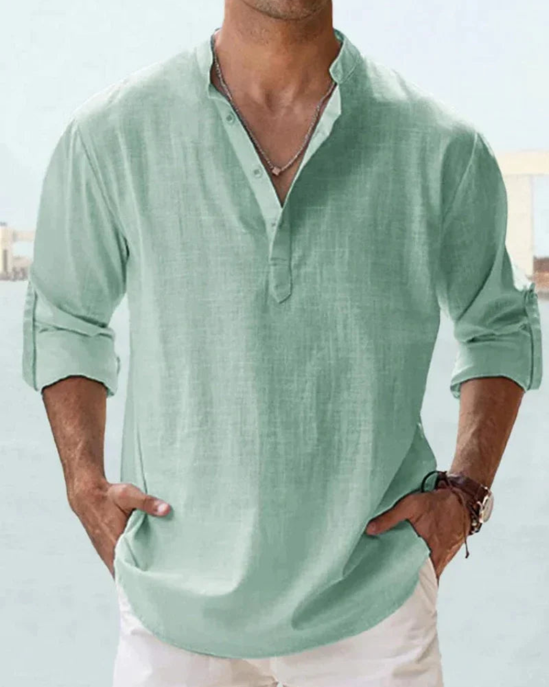 Harley | Men's Long-Sleeve Linen Shirt