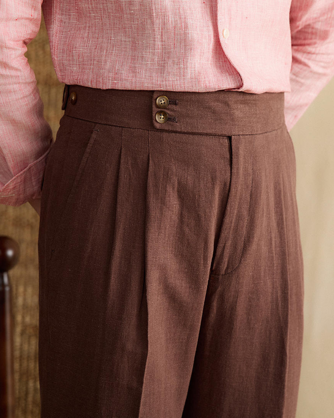Men’s Slim Fit Formal Trousers – High Waist Interview Pants