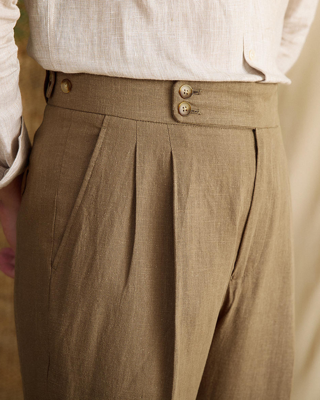 Men’s Slim Fit Formal Trousers – High Waist Interview Pants
