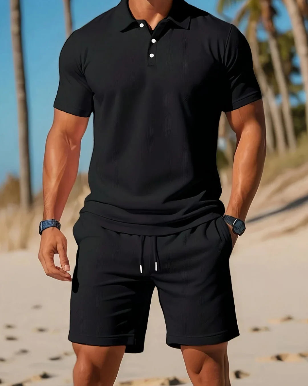 Men’s Polo Shorts Summer Set – Lightweight Smart Look