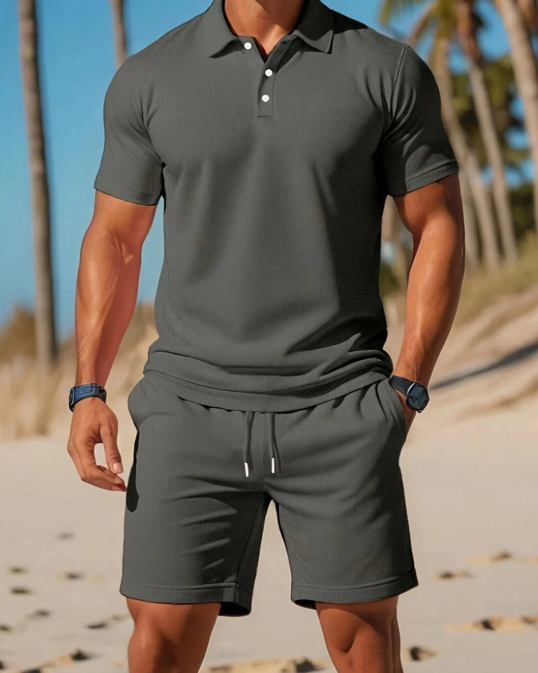 Men’s Polo Shorts Summer Set – Lightweight Smart Look