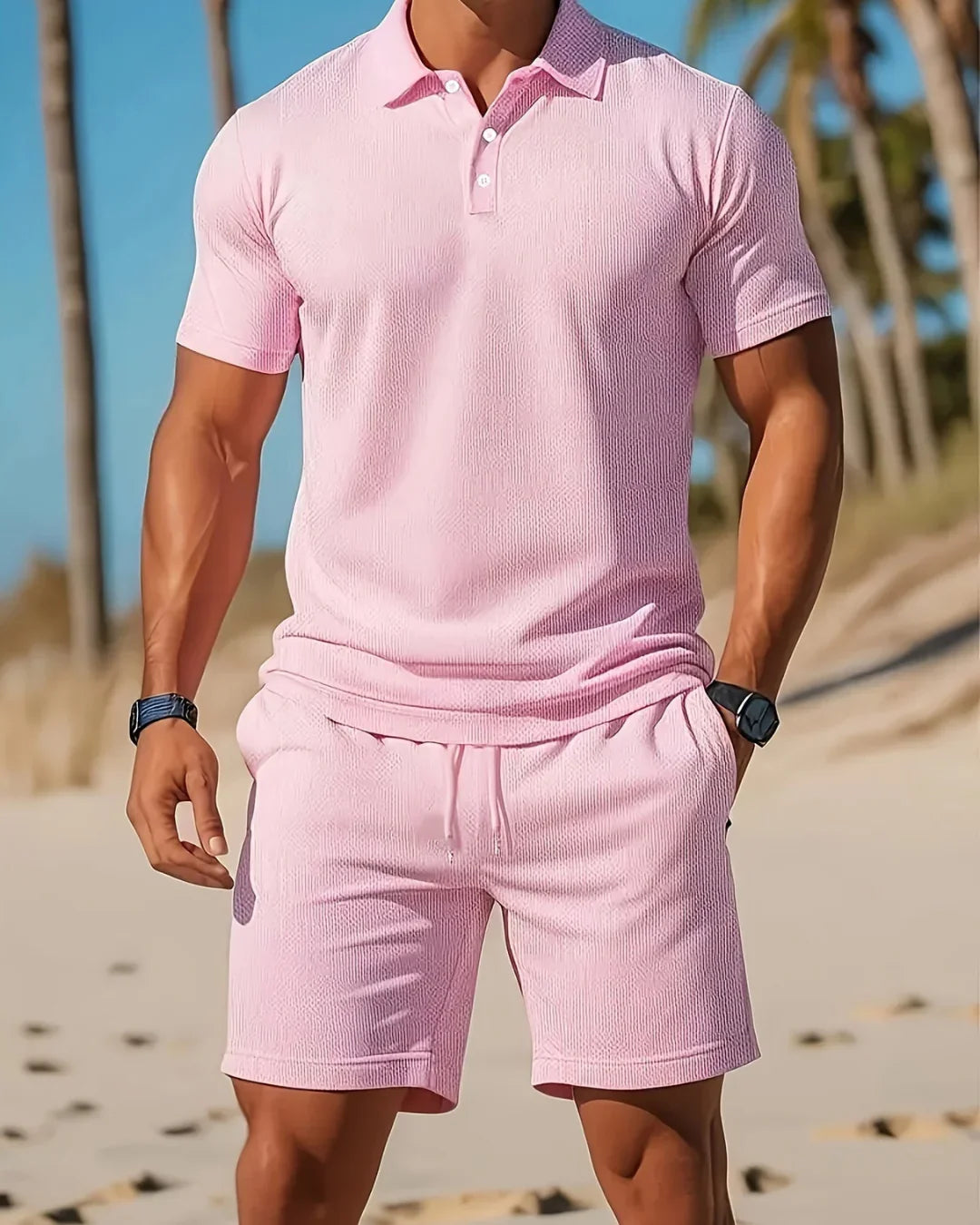 Men’s Polo Shorts Summer Set – Lightweight Smart Look