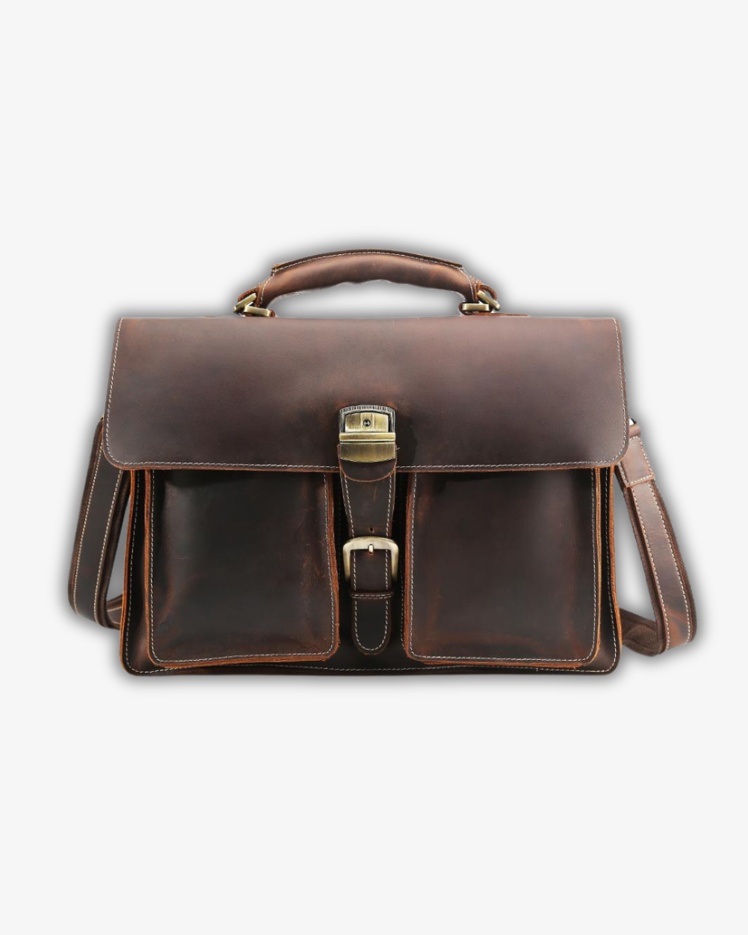 Niara Brown Leather Shoulder Bag | Timeless Vintage Elegance