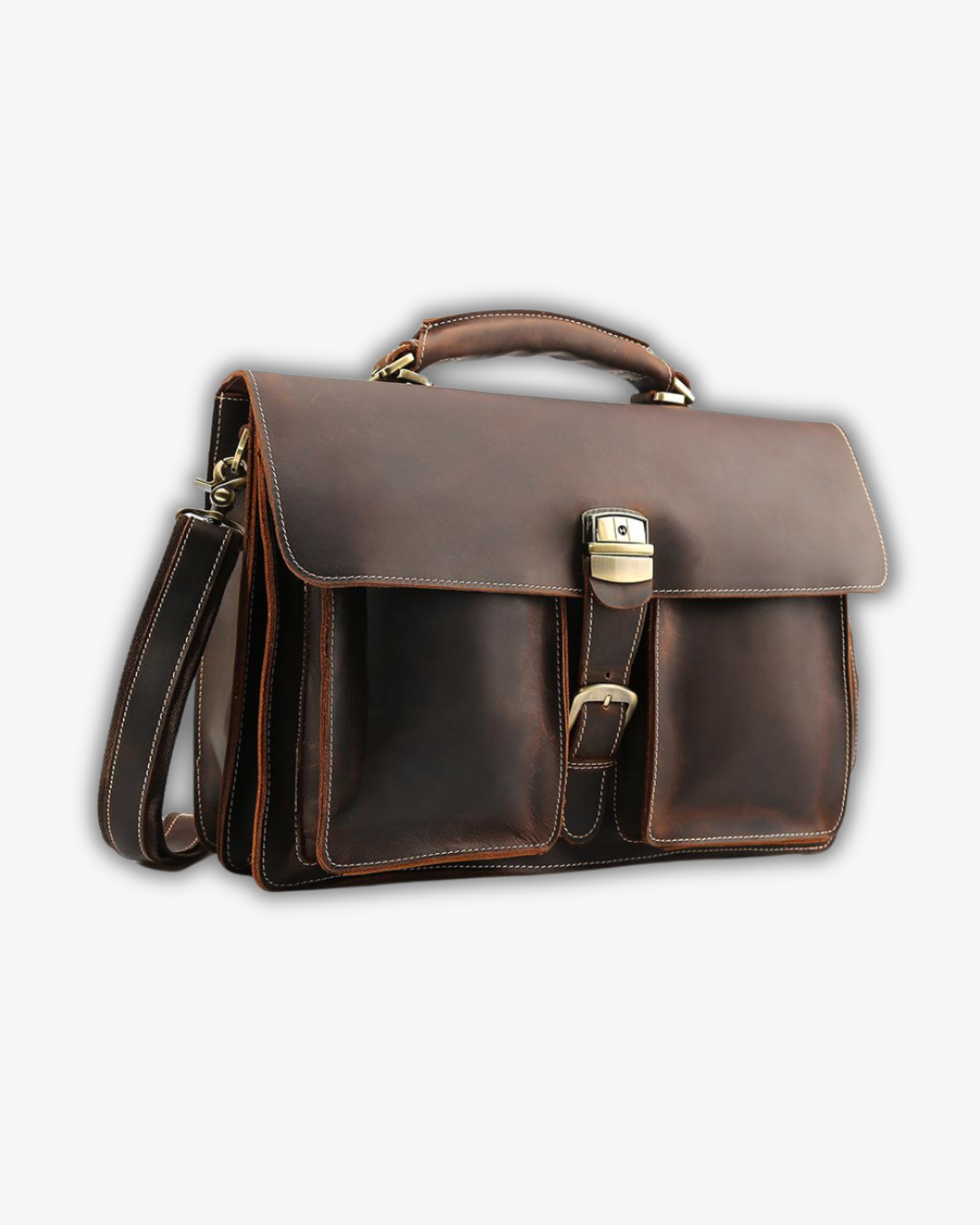 Niara Brown Leather Shoulder Bag | Timeless Vintage Elegance