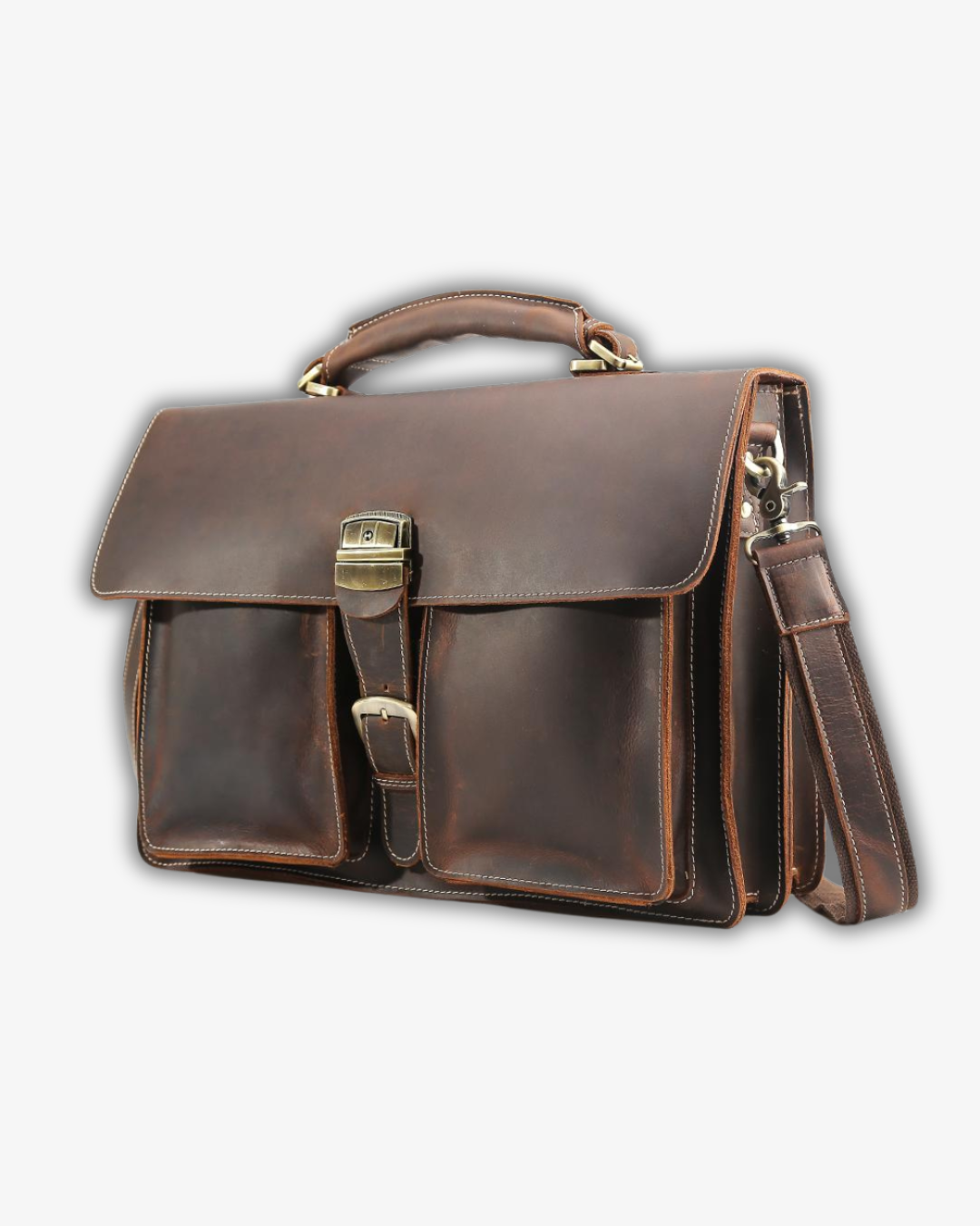 Niara Brown Leather Shoulder Bag | Timeless Vintage Elegance