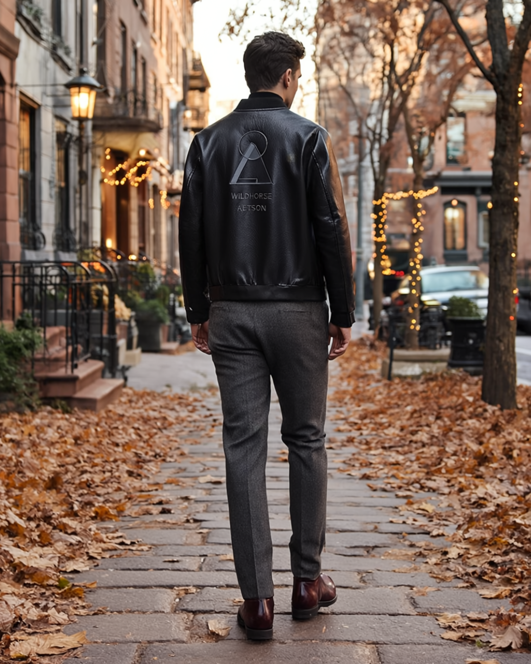Joaquin | Men's Bomber Jacket Synthetic Leather Look