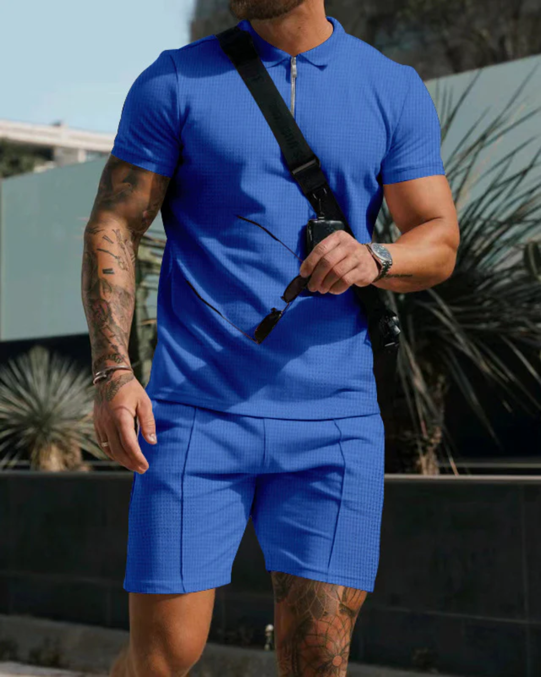 Darren | Men’s Zip Polo & Shorts Co-ord