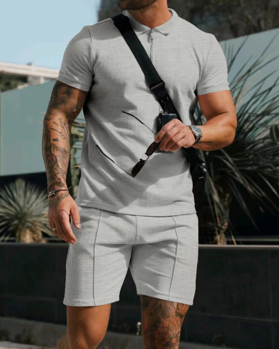 Darren | Men’s Zip Polo & Shorts Co-ord