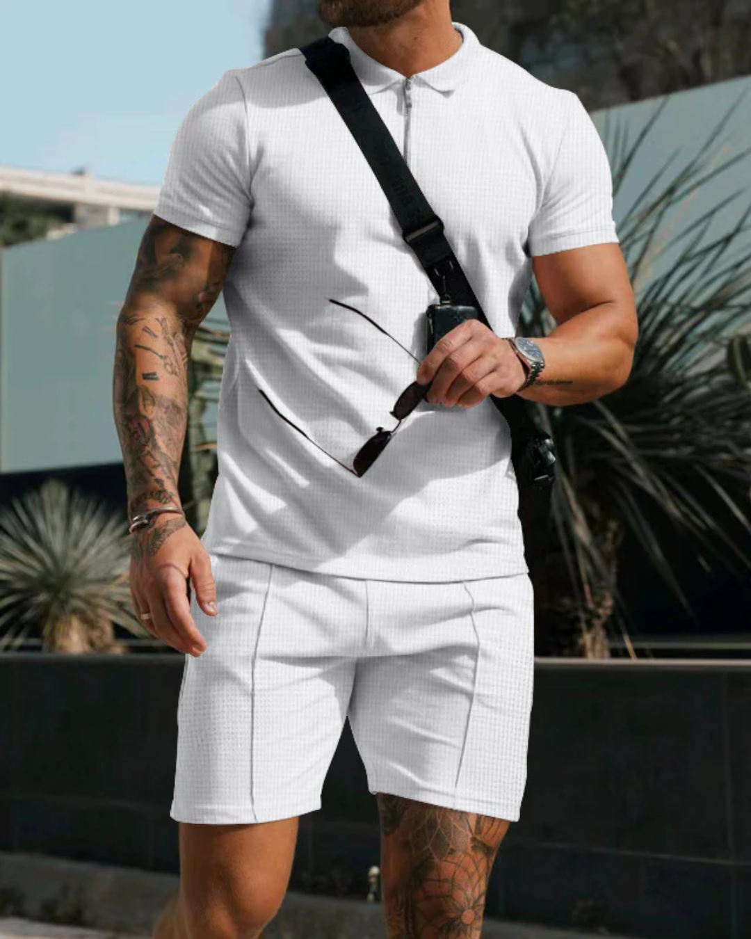 Darren | Men’s Zip Polo & Shorts Co-ord
