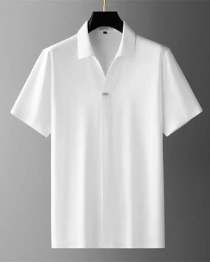 Men's Ice Silk Summer Set – Breathable T-Shirt & Elastic Waist Trousers