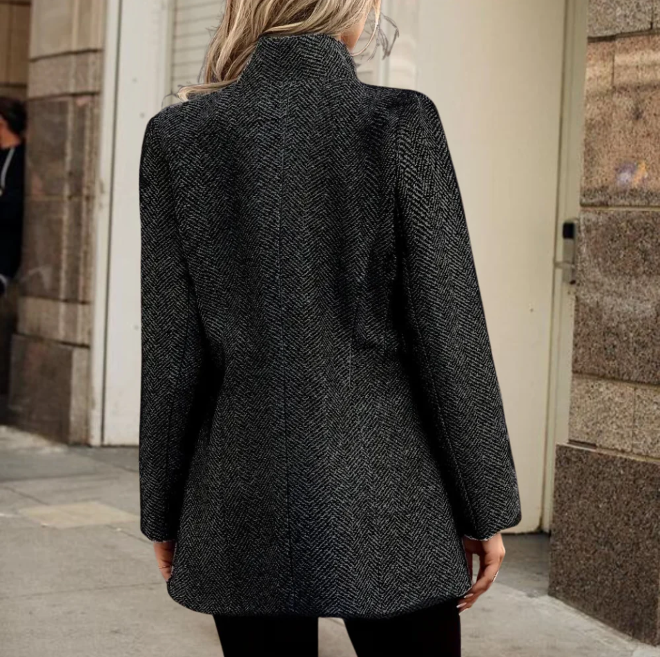Women’s Blazer – Structured Fit – Textured Woven – Open Front – Formal Wear