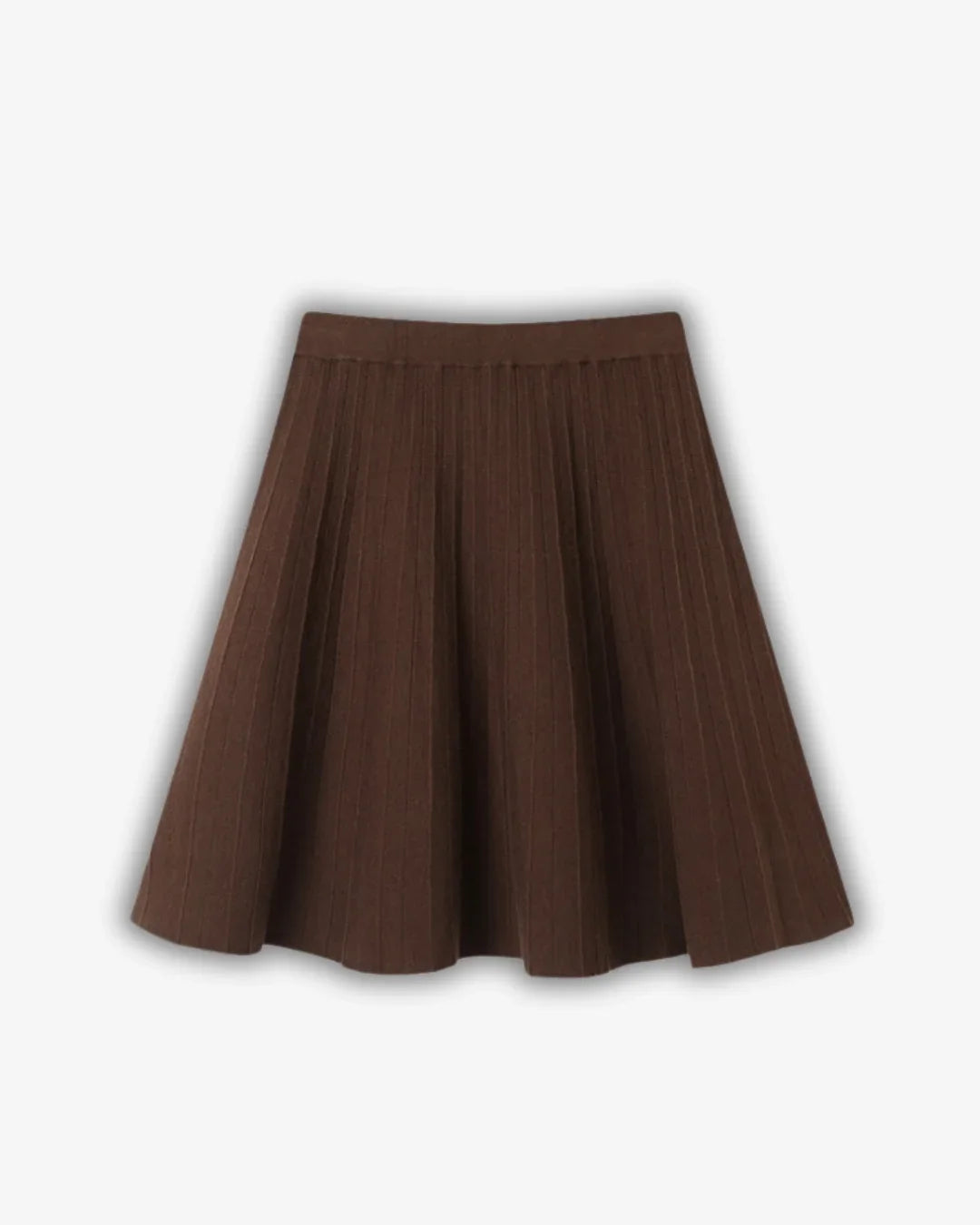 The Collegiate Classic – Rowena Pleated Wool-Look Skirt