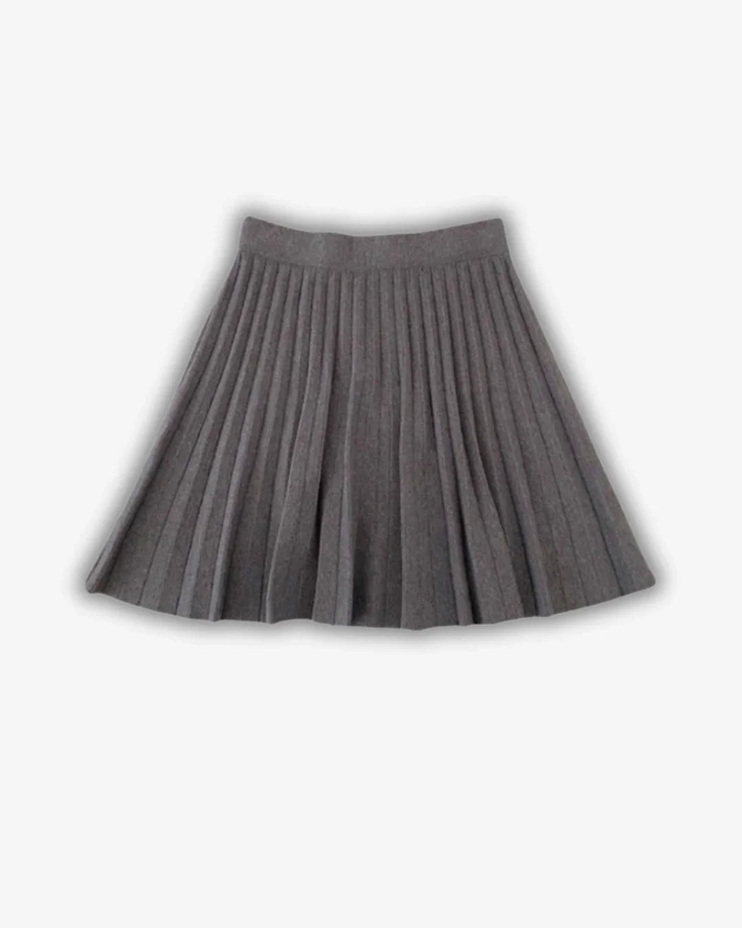 The Collegiate Classic – Rowena Pleated Wool-Look Skirt