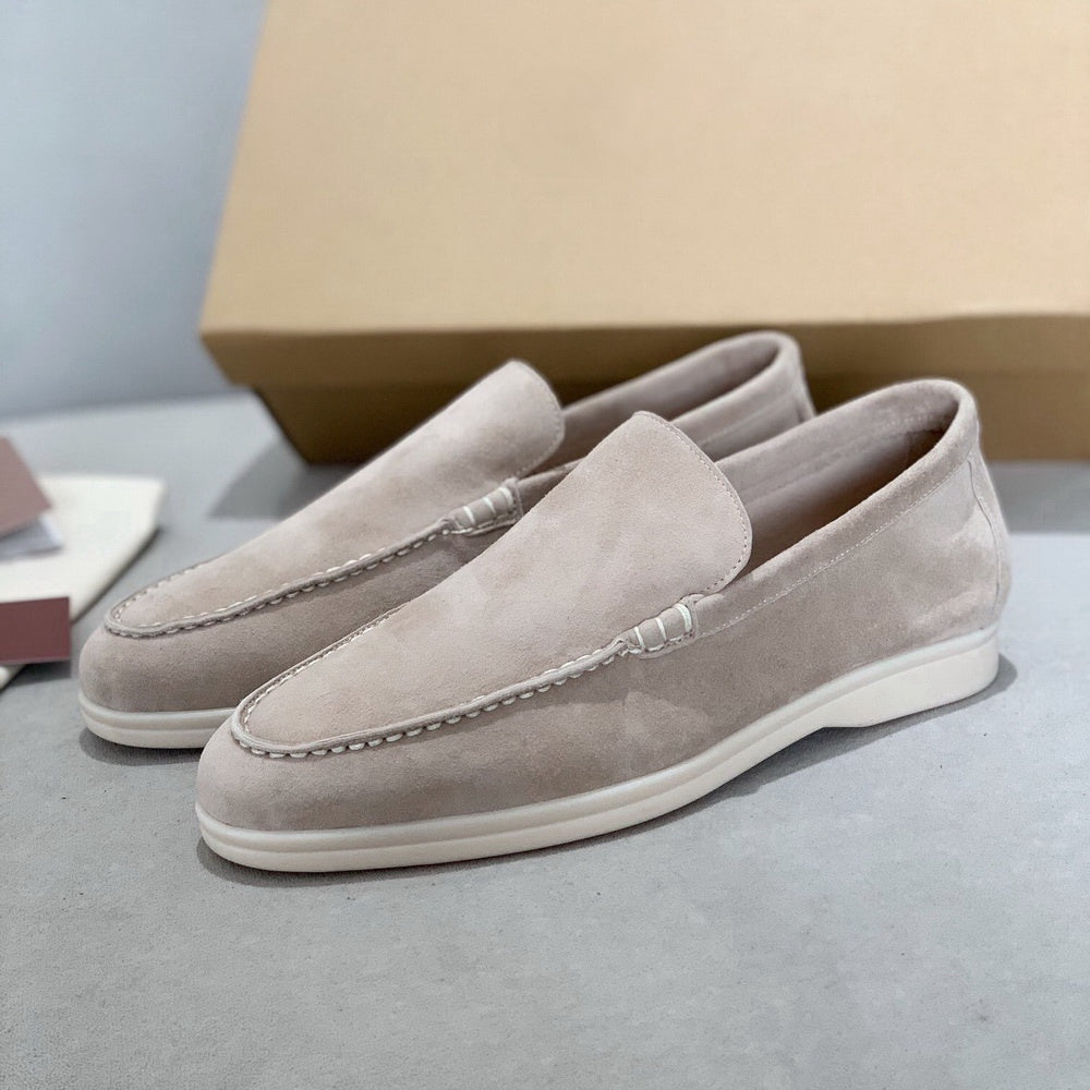 Men’s Suede Loafers – Classic Slip-On – Minimalist Design – Old Money Style