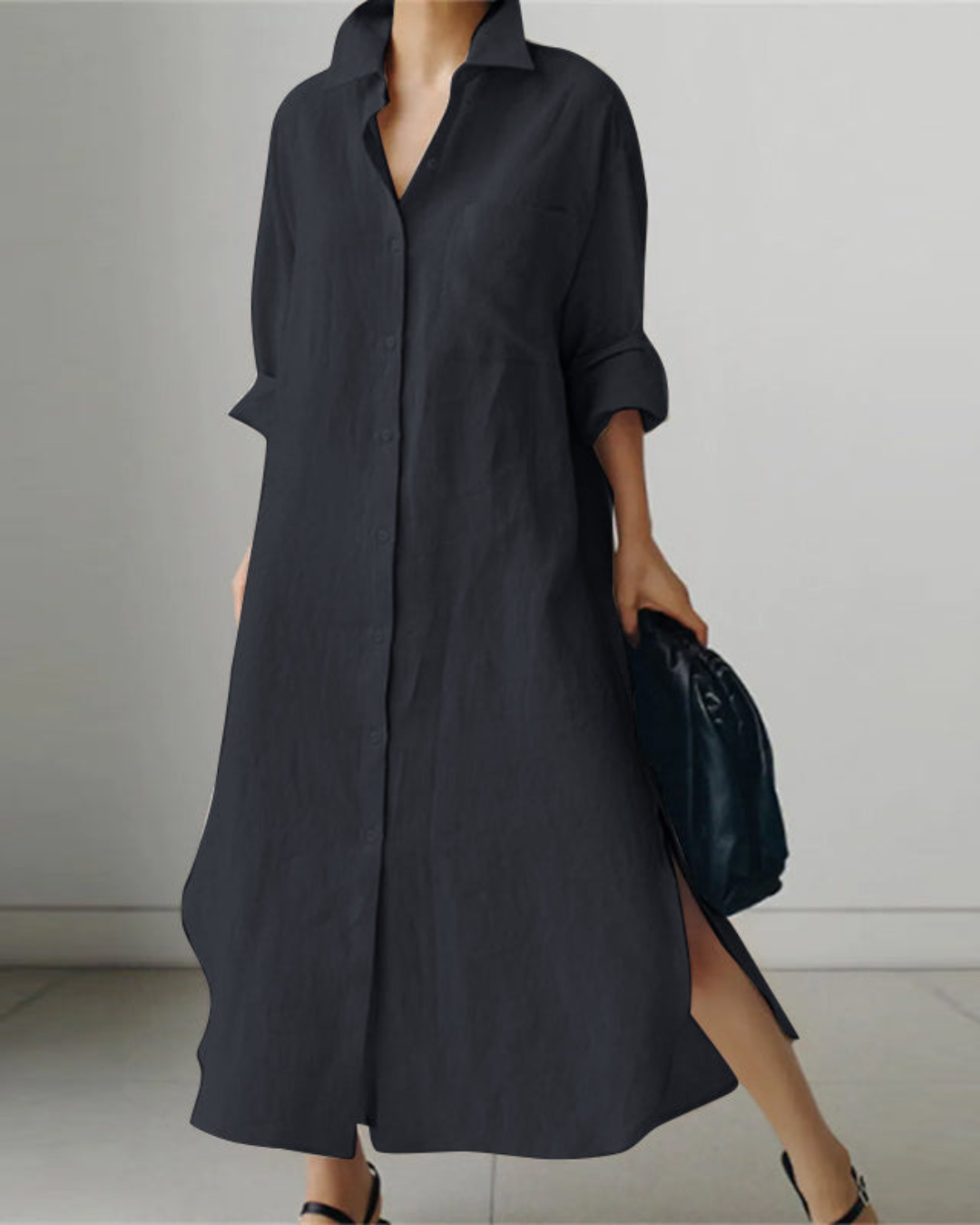 Lorie | Women's Linen Shirt Dress