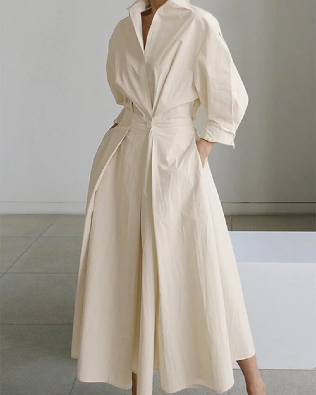 Aira | Women's Elegant Button-Down Summer Shirt Dress